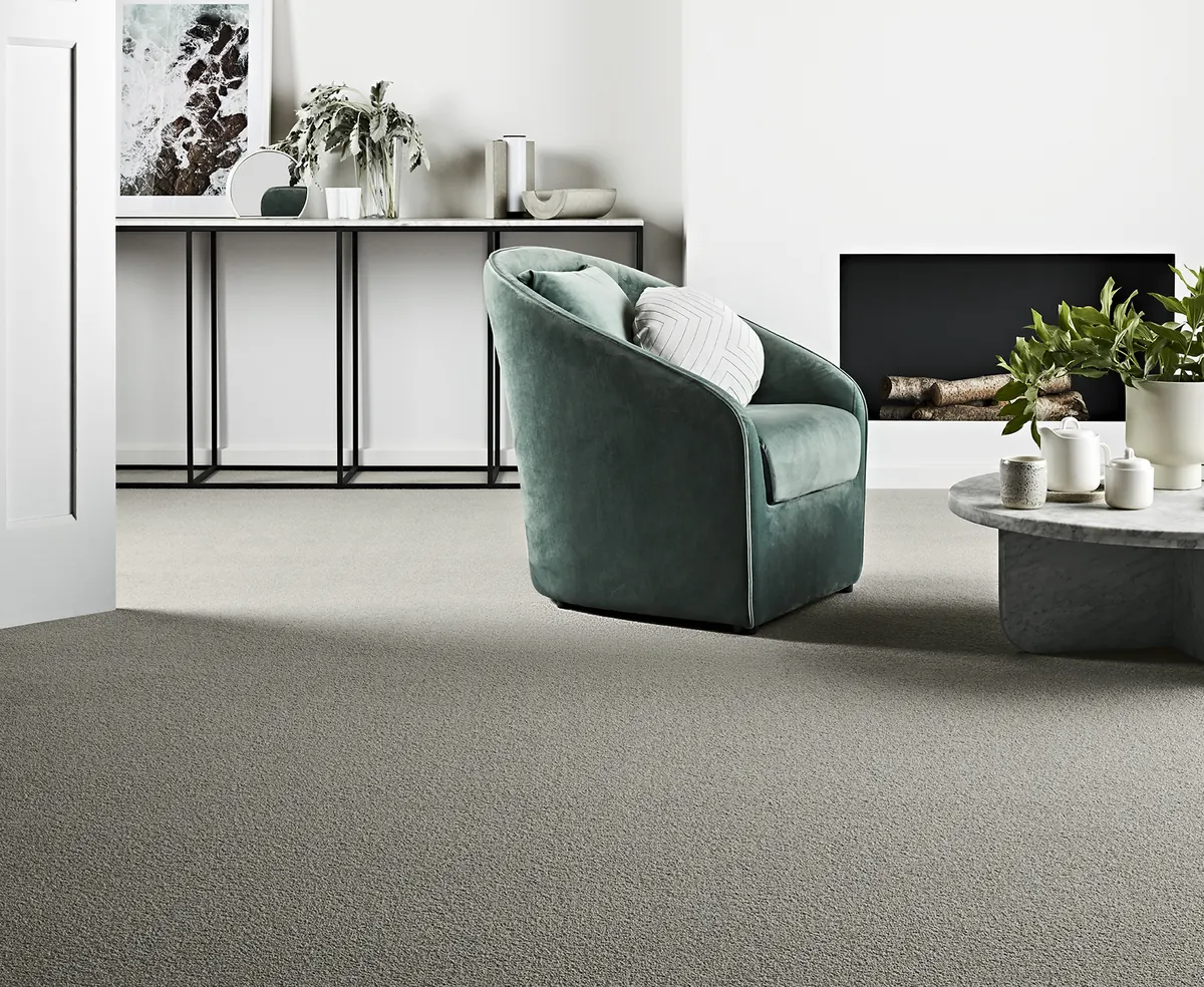 Soft grey carpet in a contemporary Australian living room