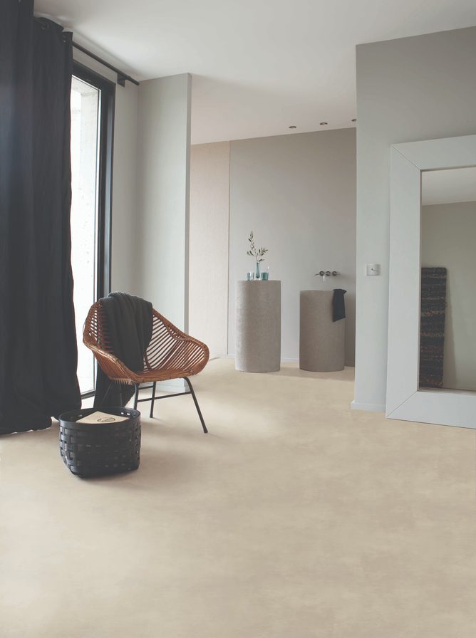 Vinyl flooring in a living space