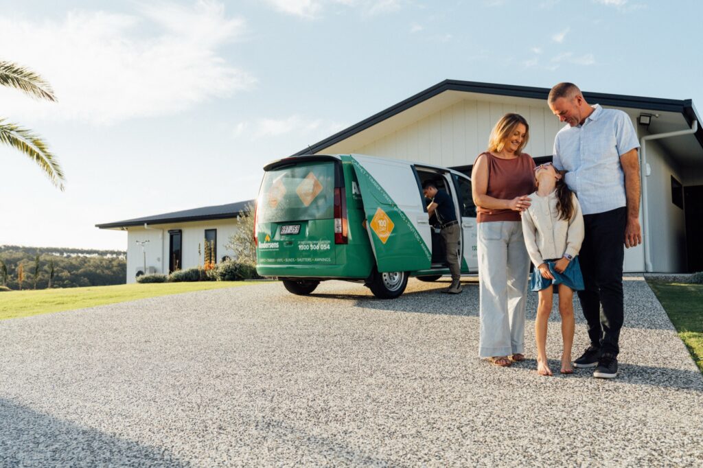 An Andersens van outside a customer's home