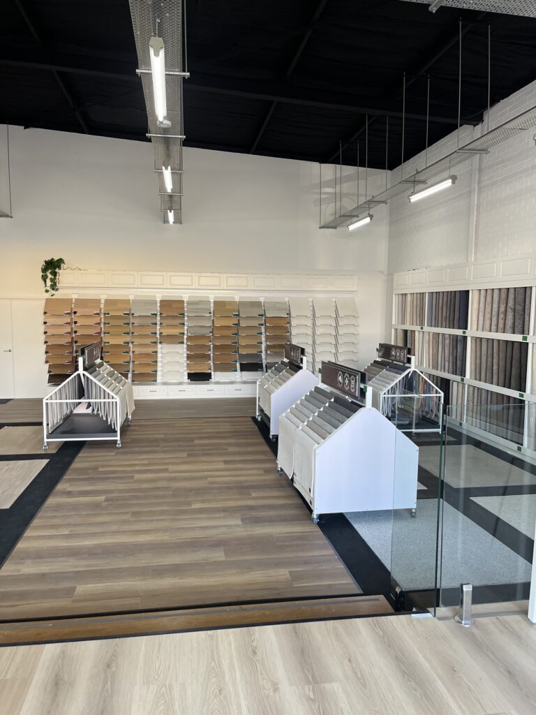 The Andersens Fyshwick showroom with flooring sample displays